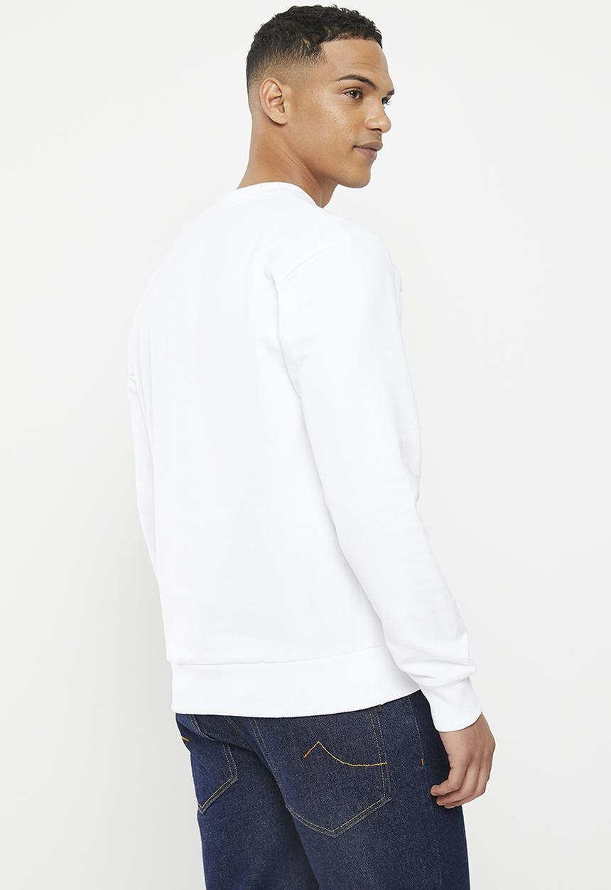 Ben Sherman - Signature flock crew sweater - white