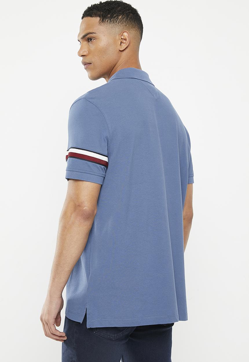 Tommy Hilfiger - Global stp placement reg polo - mid-blue