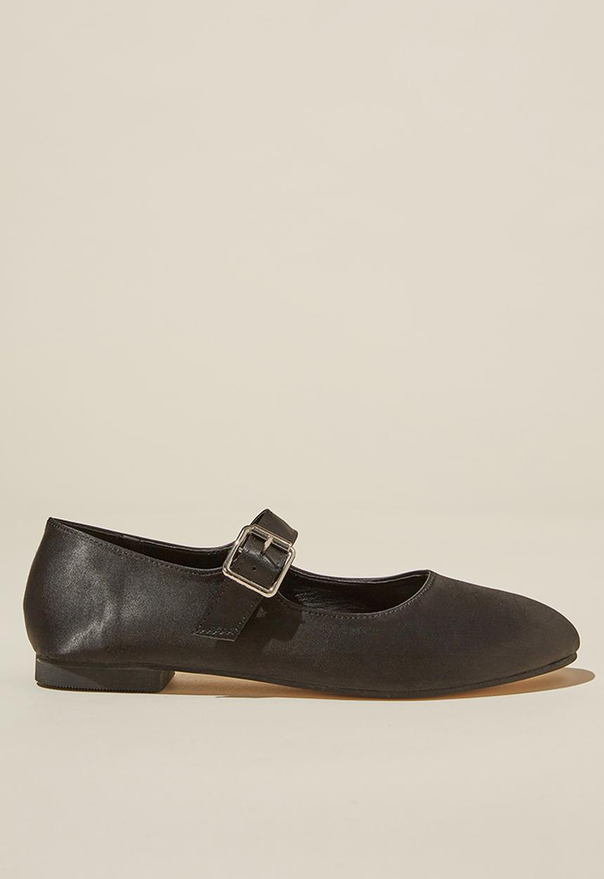 Cotton On - Maddie mary-jane - black satin