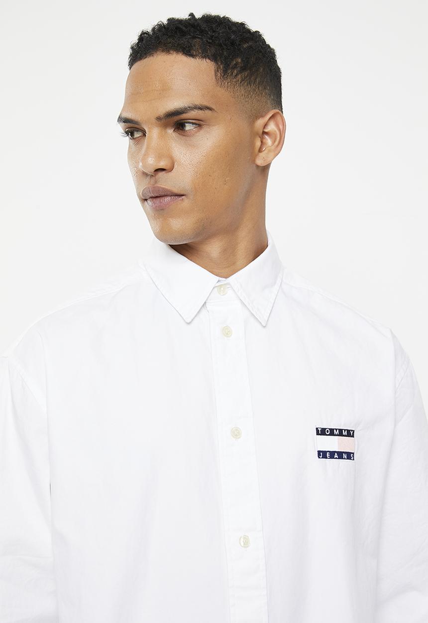 Tommy Hilfiger - Ovz college pop shirt - white 