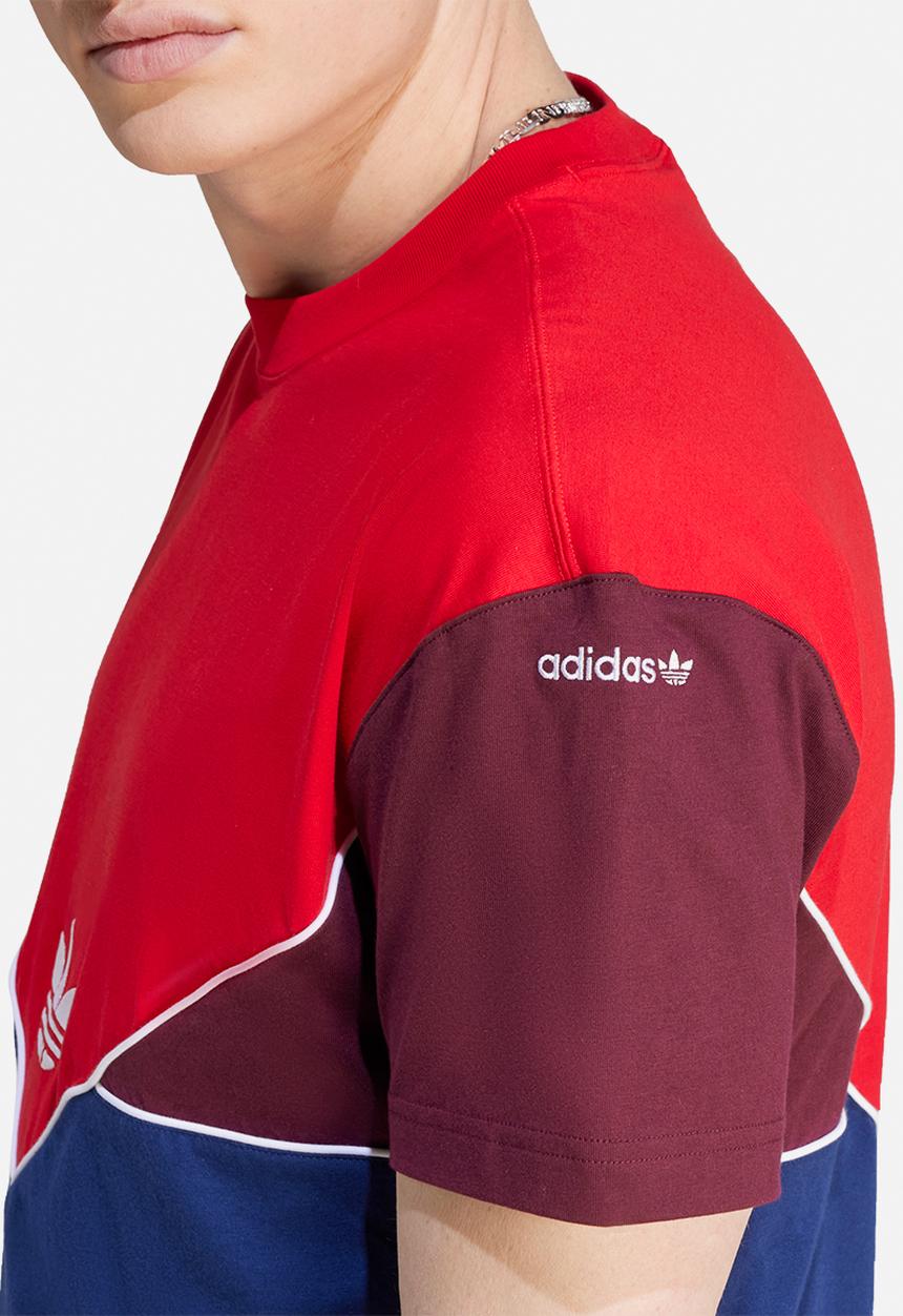 adidas Originals - Adicolor seasonal archive tee - red better scarlet /blue /maroon