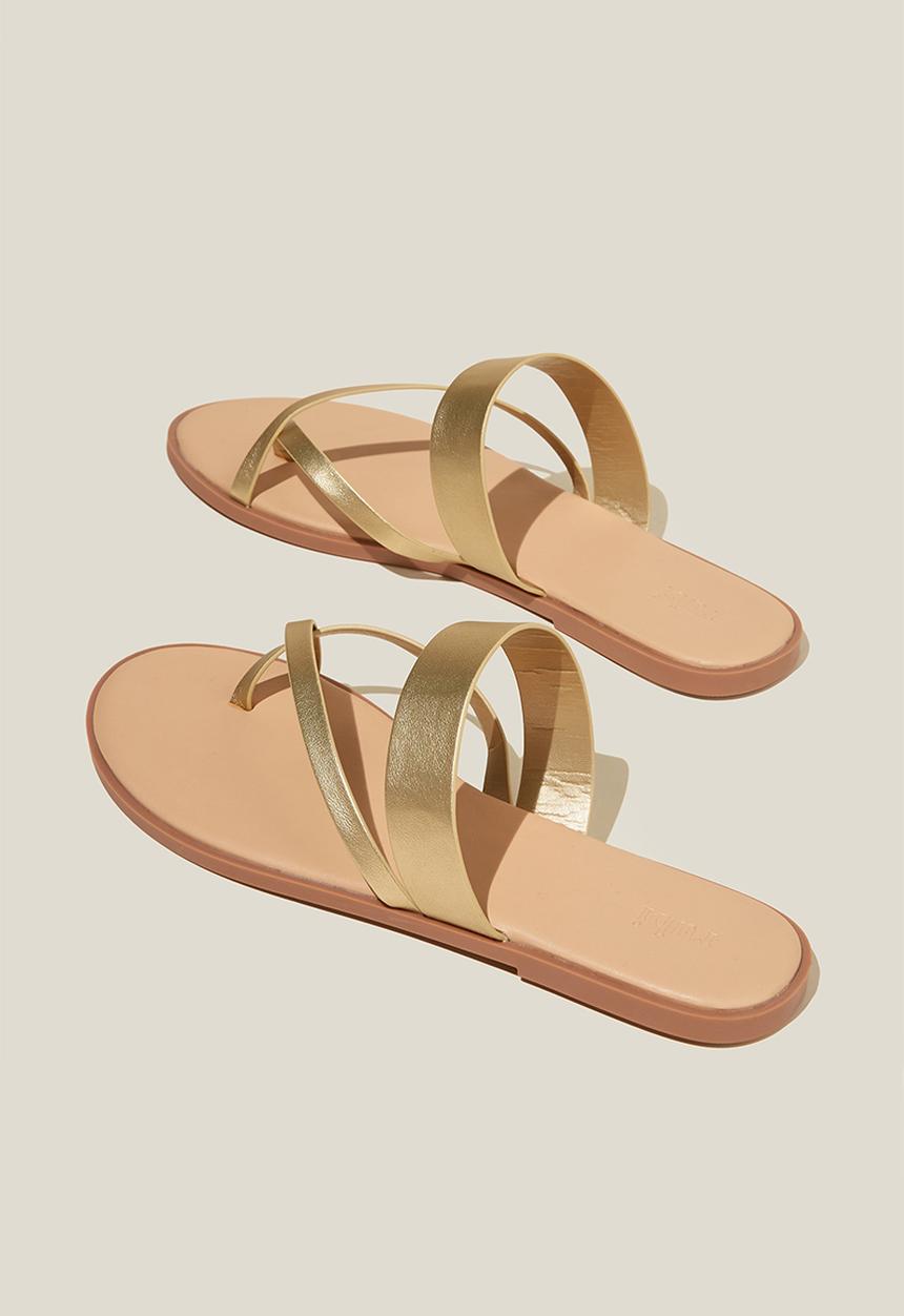 Cotton On - Anglesea toe post slide - gold