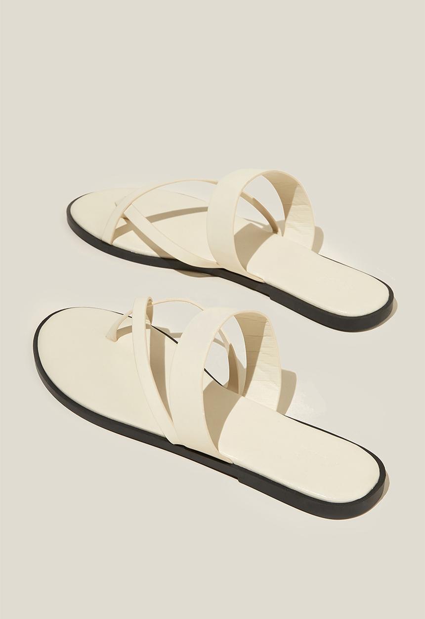 Cotton On - Anglesea toe post slide - ecru 