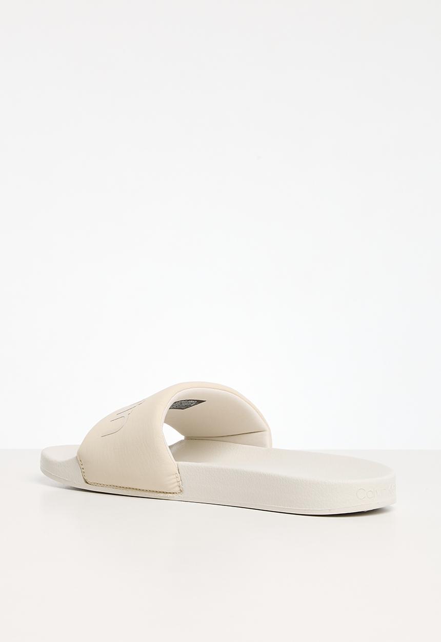 Calvin Klein - Pool slide txt - dark ecru