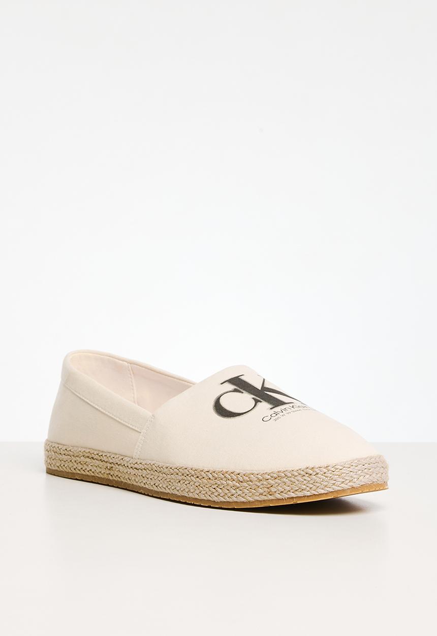 Calvin Klein - Espadrille ess monogram - ancient white