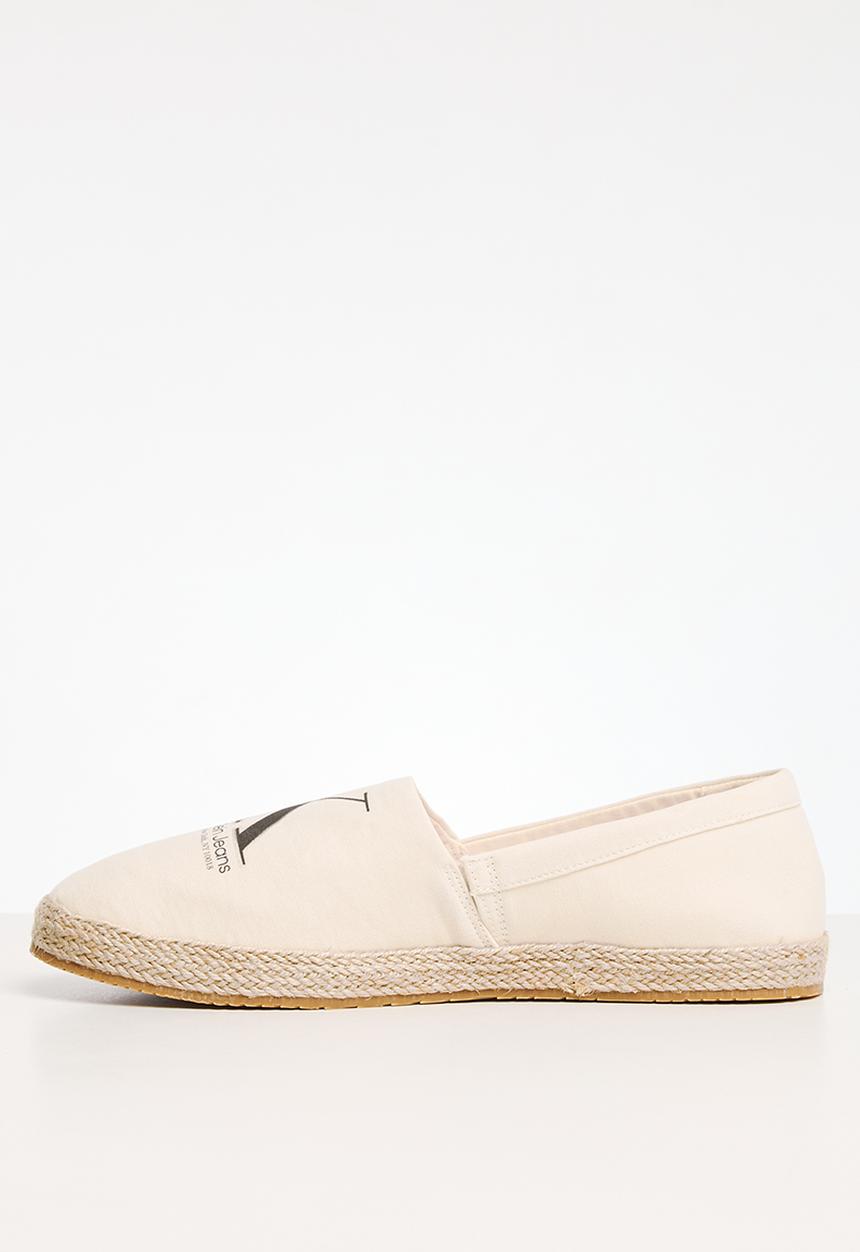 Calvin Klein - Espadrille ess monogram - ancient white