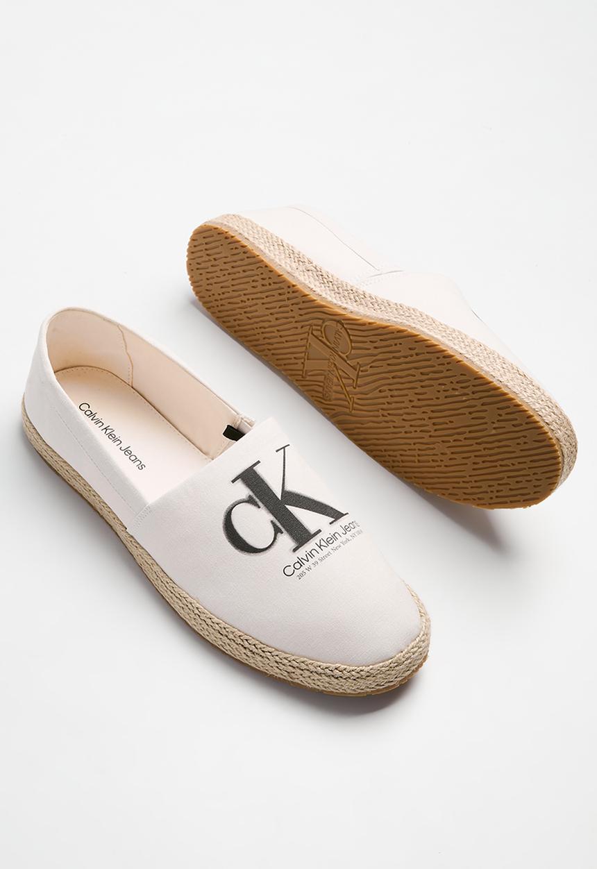 Calvin Klein - Espadrille ess monogram - ancient white