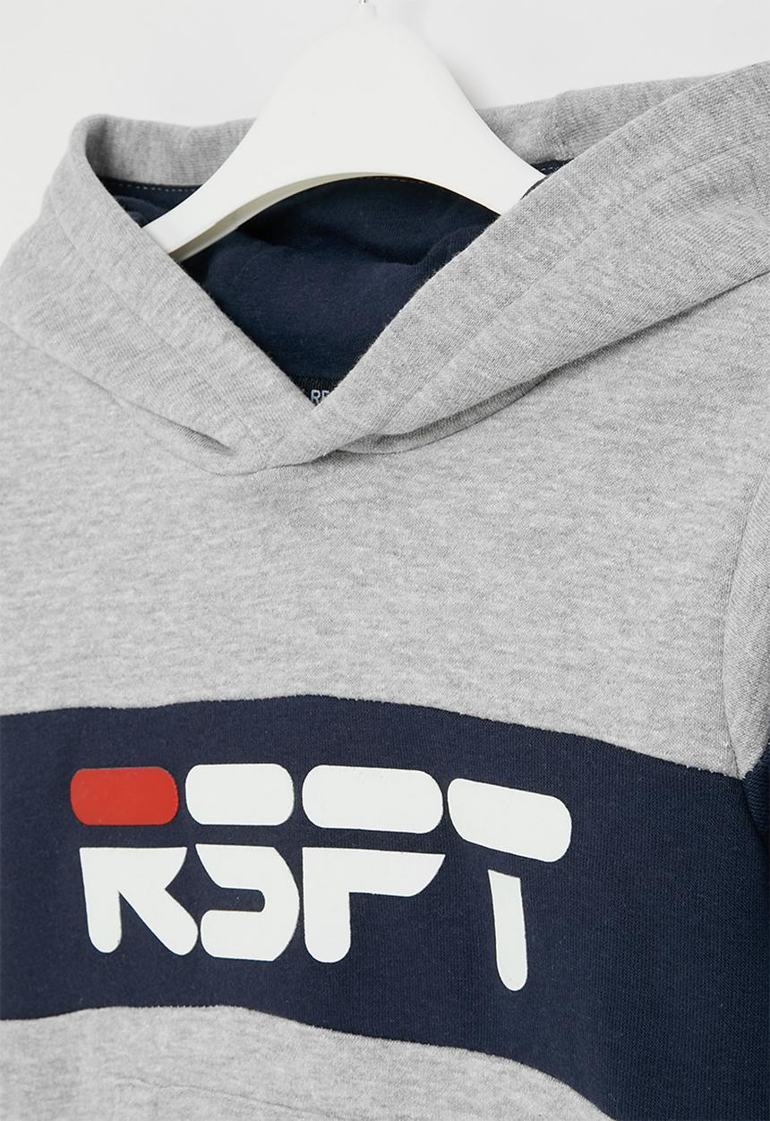 MINOTI - Respect panel hoodie - grey