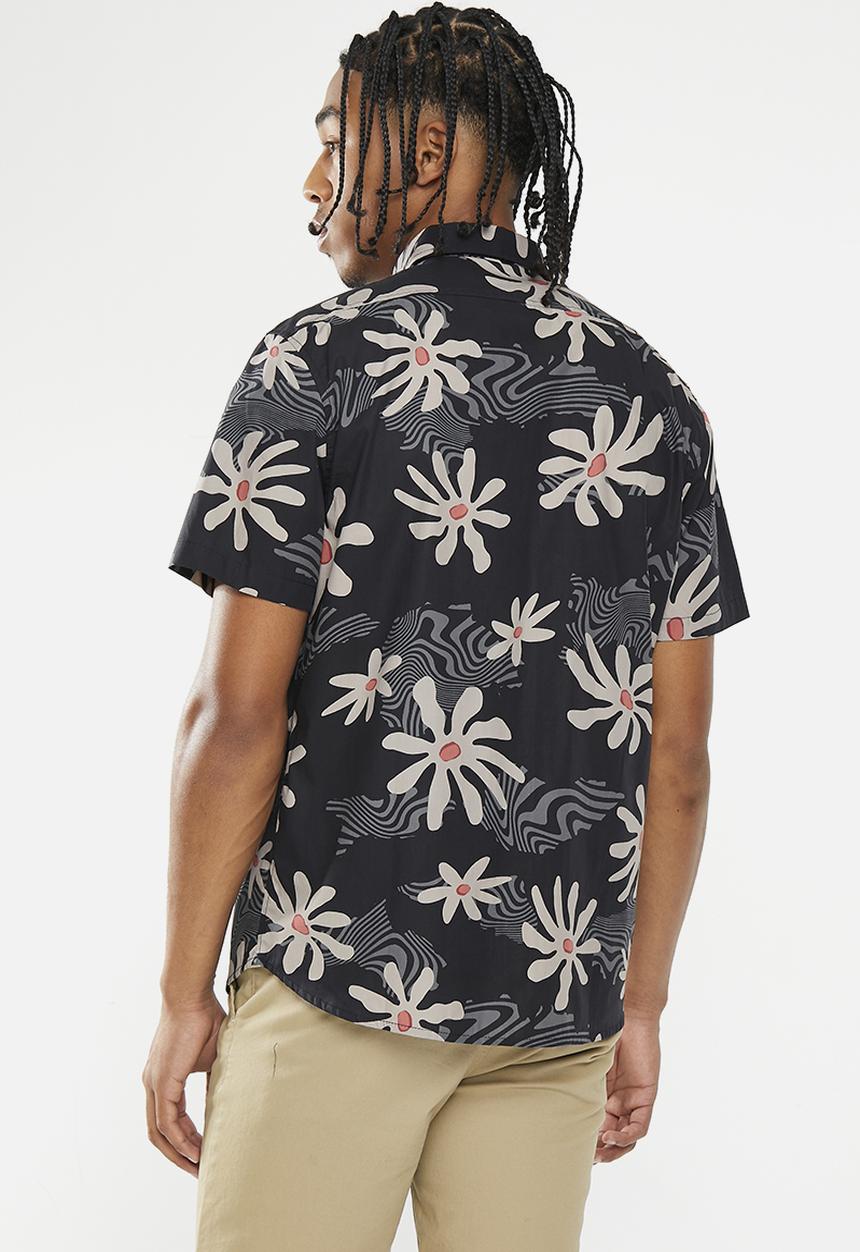 Quiksilver - Trippy floral short sleeve - black