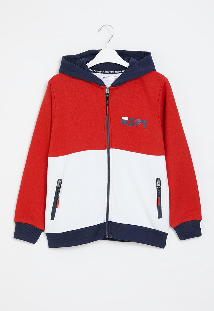 MINOTI - Respect fleece zip thru hoodie - multi