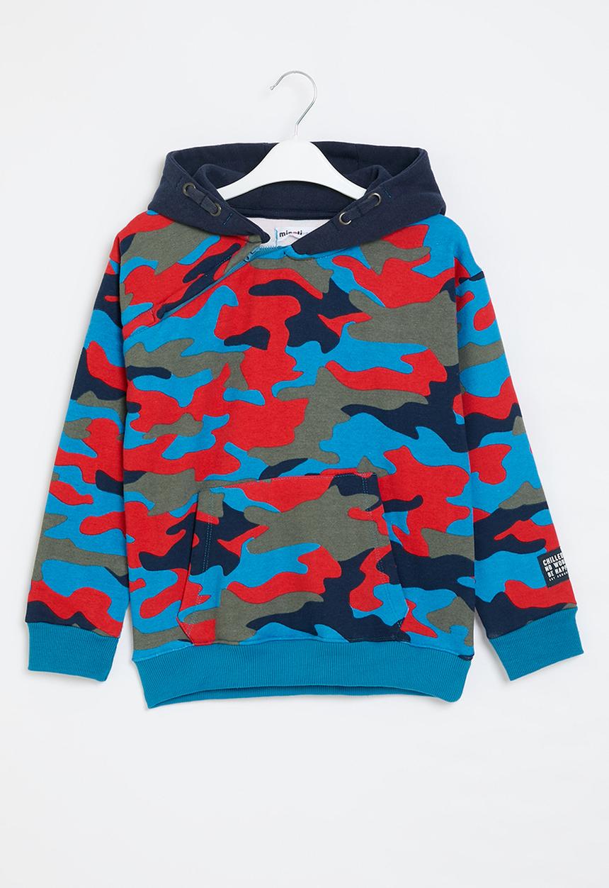 MINOTI - All over print fleece hooded top - multi