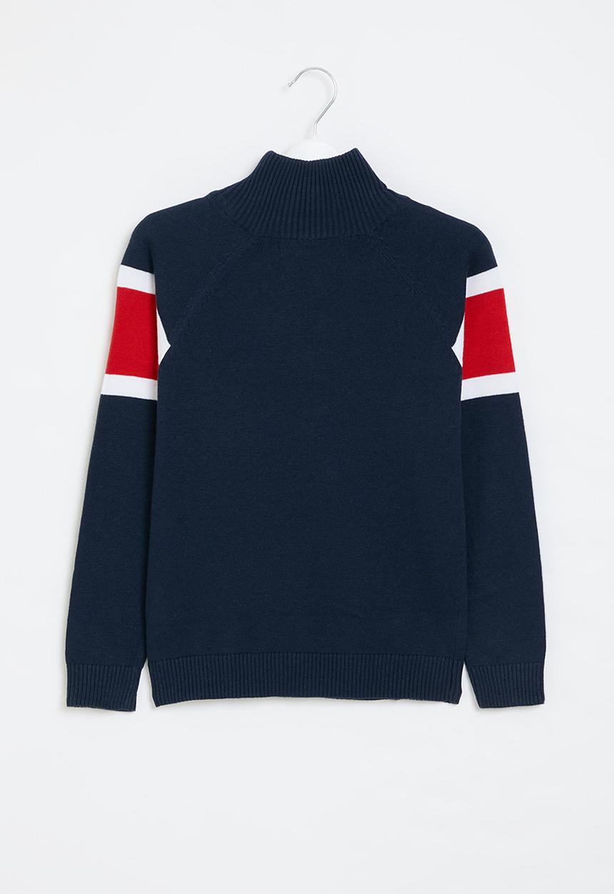MINOTI - Knitted 1/2 zip jumper - navy
