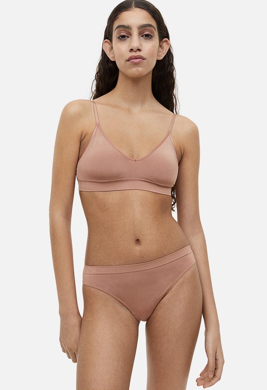 H&M - 2-Pack seamless briefs - dark beige