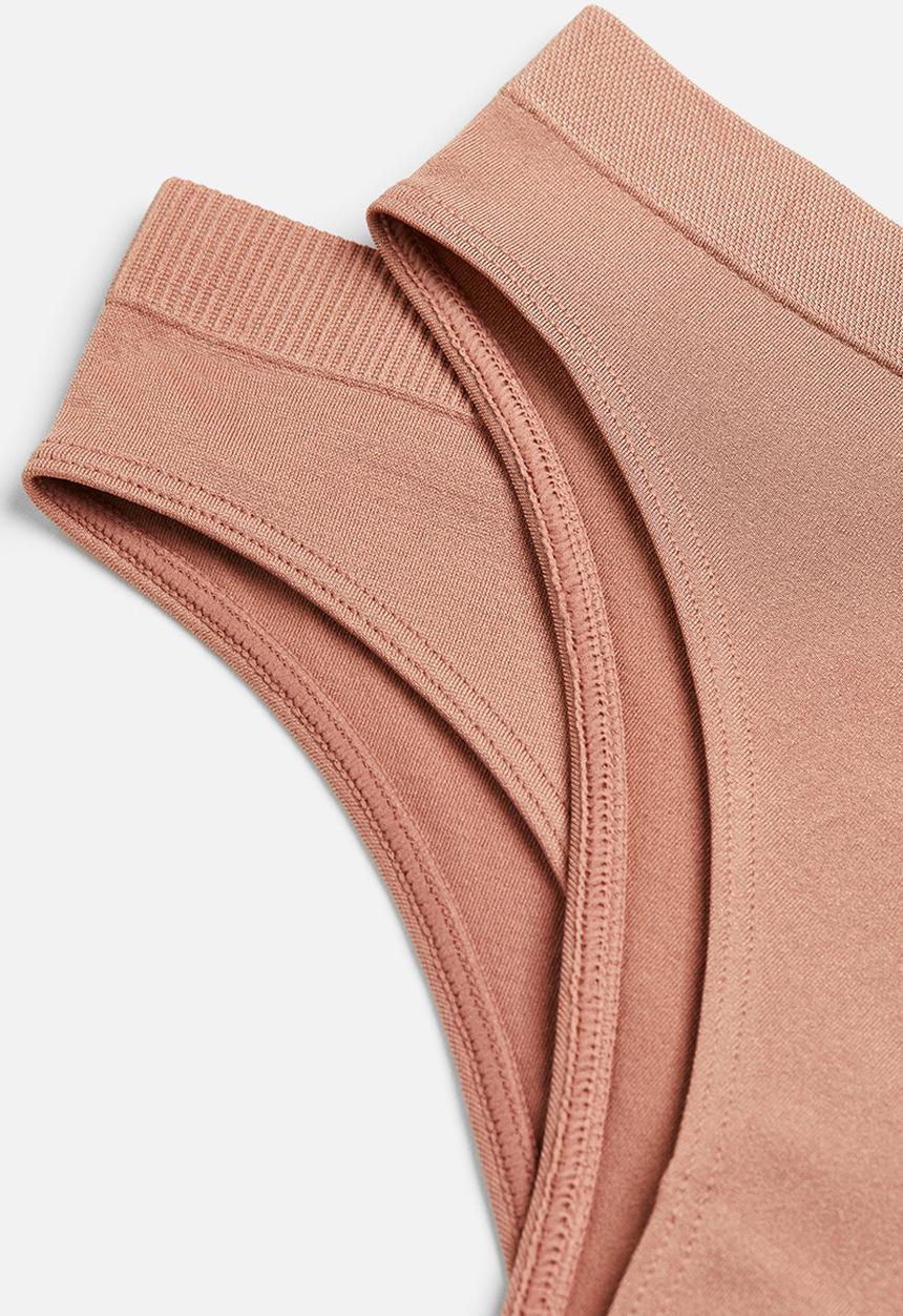 H&M - 2-Pack seamless briefs - dark beige