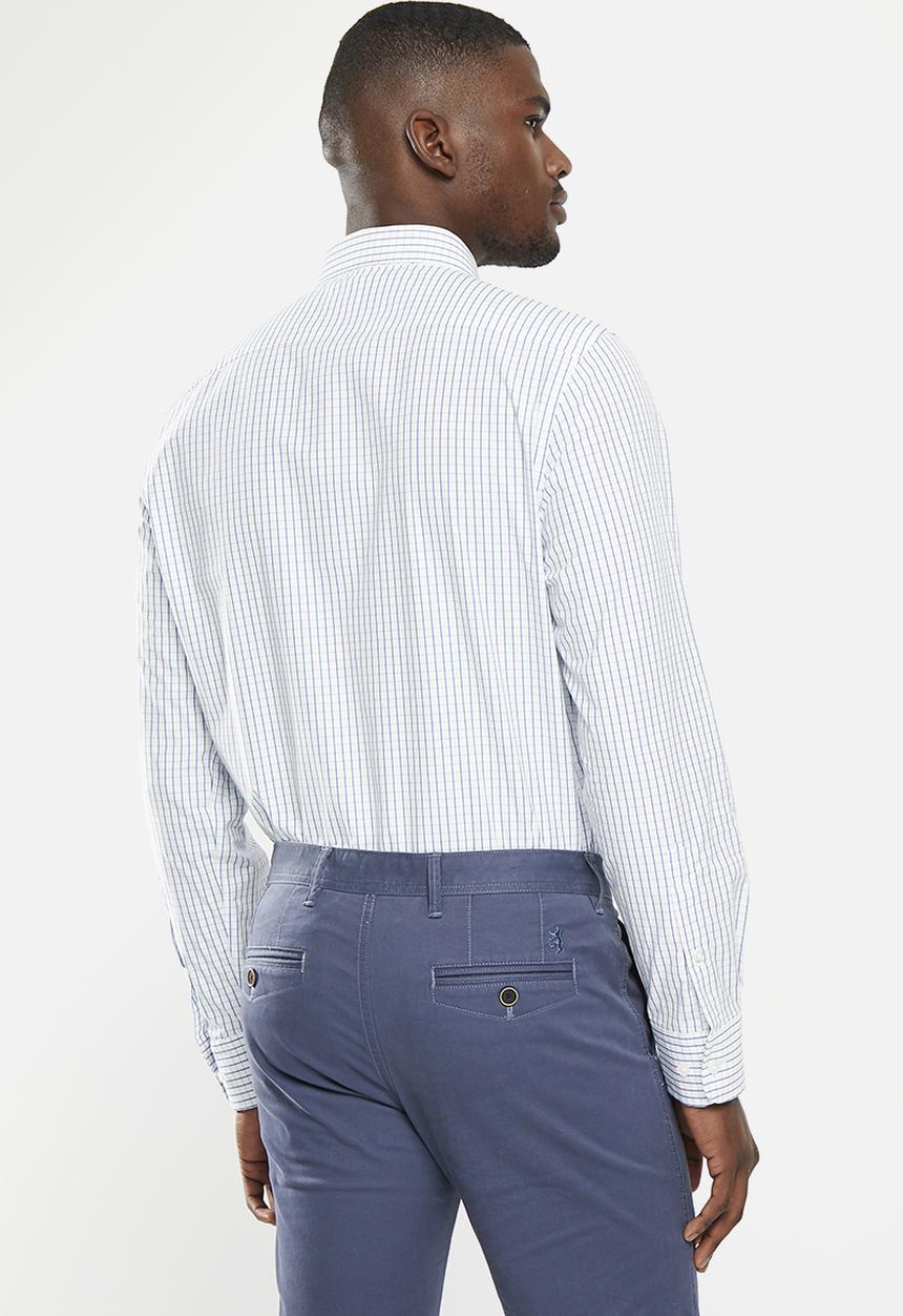 Pringle of Scotland - Frankie long sleeve shirt - mid blue