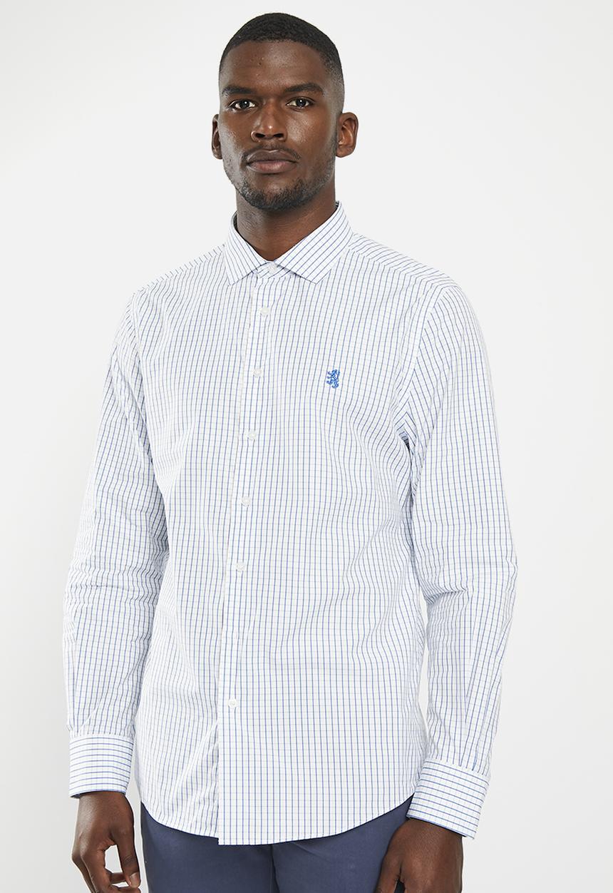 Pringle of Scotland - Frankie long sleeve shirt - mid blue