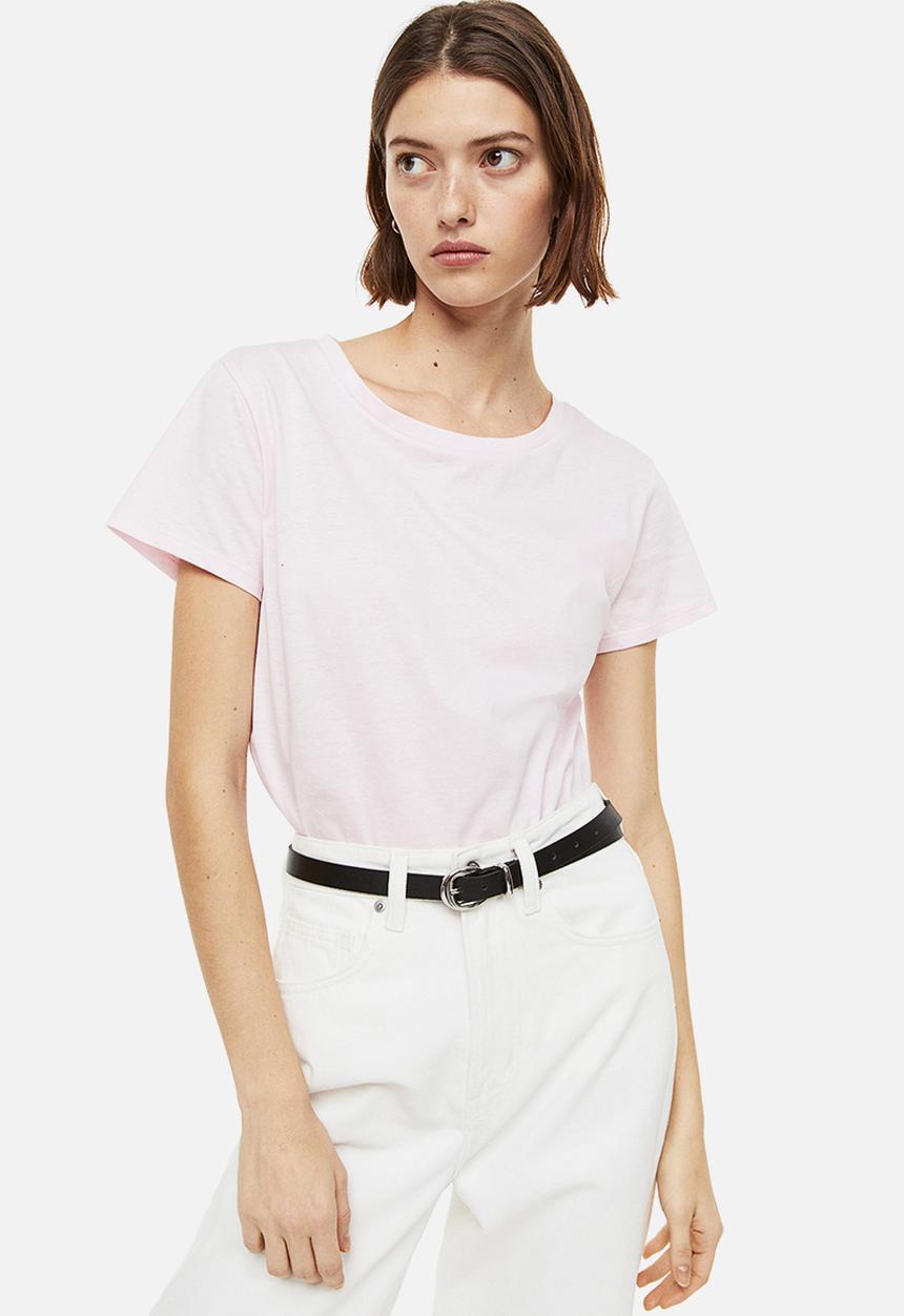 H&M - Cotton T-shirt - light pink 