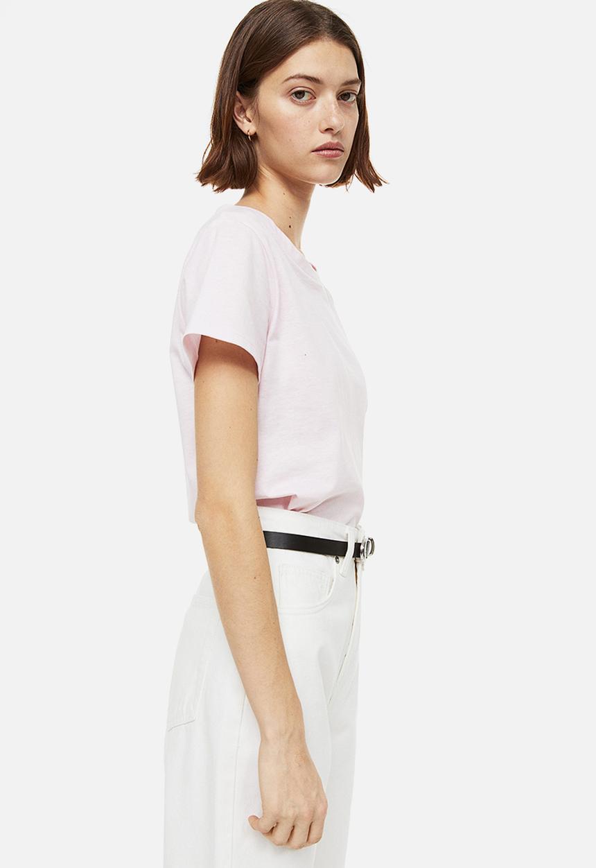 H&M - Cotton T-shirt - light pink 