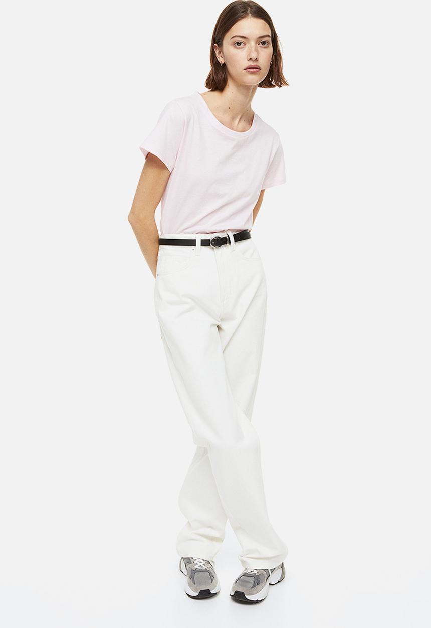 H&M - Cotton T-shirt - light pink 