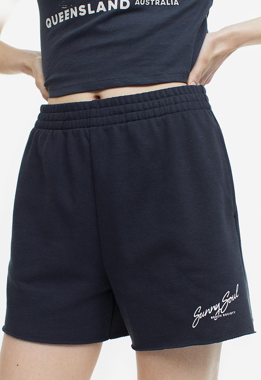 H&M - Sweatshorts - black sunny soul