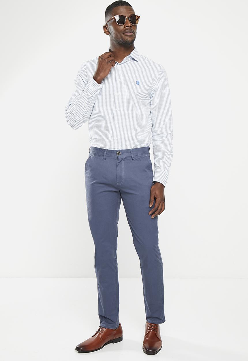 Pringle of Scotland - Jorge tailored fit chinos - mid blue