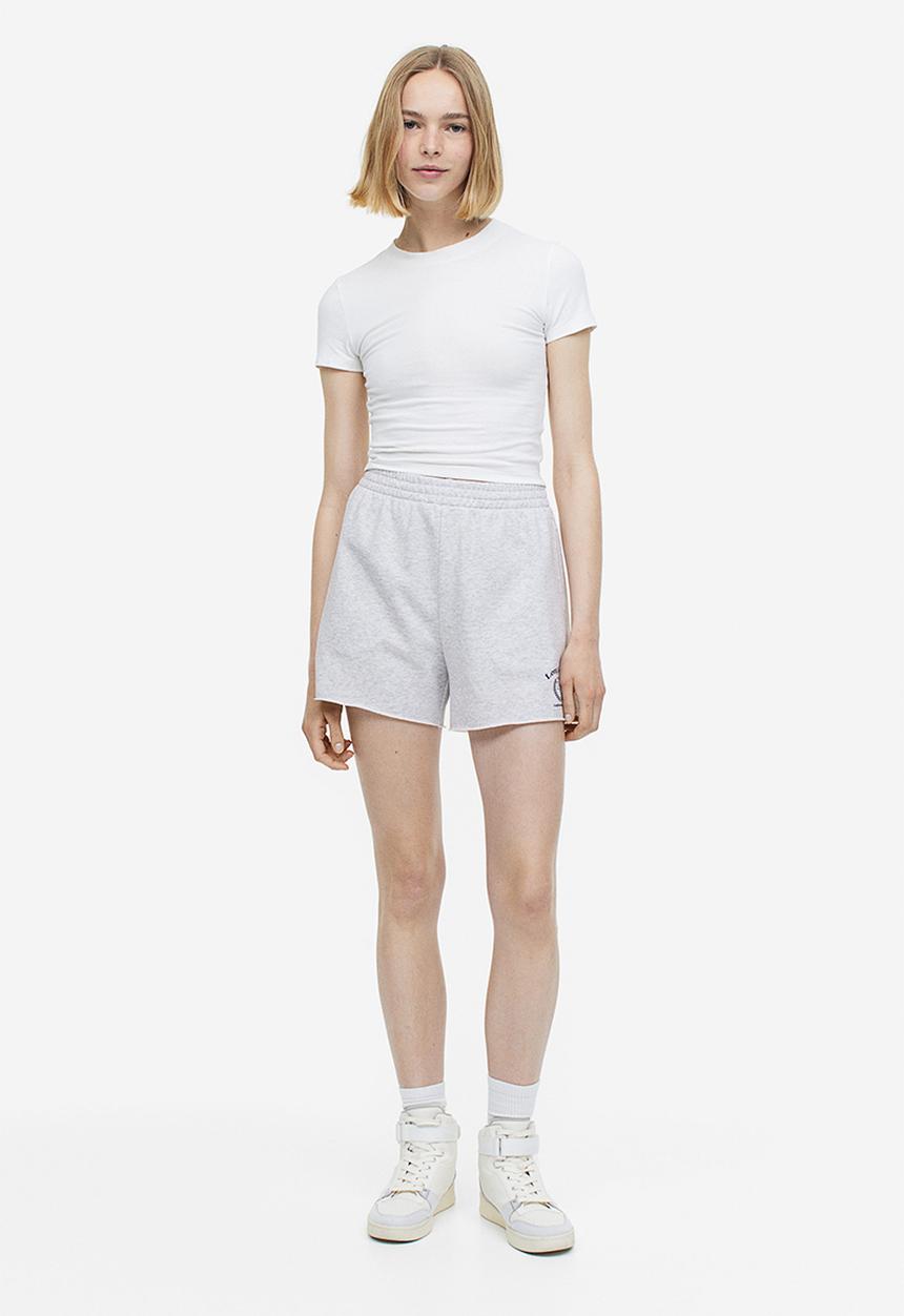 H&M - Sweatshorts - light grey marl long beach