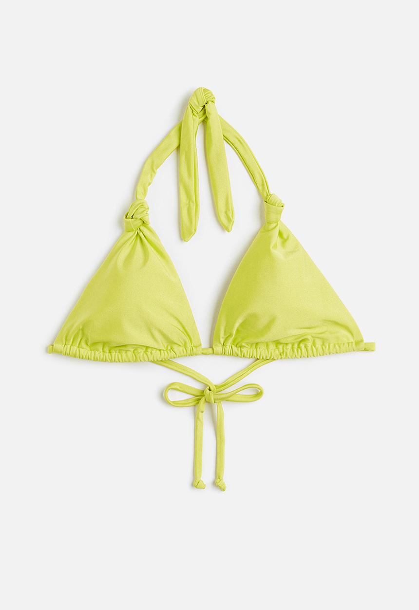 H&M - Padded triangle bikini top - lime green