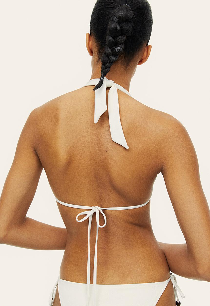H&M - Padded triangle bikini top - white