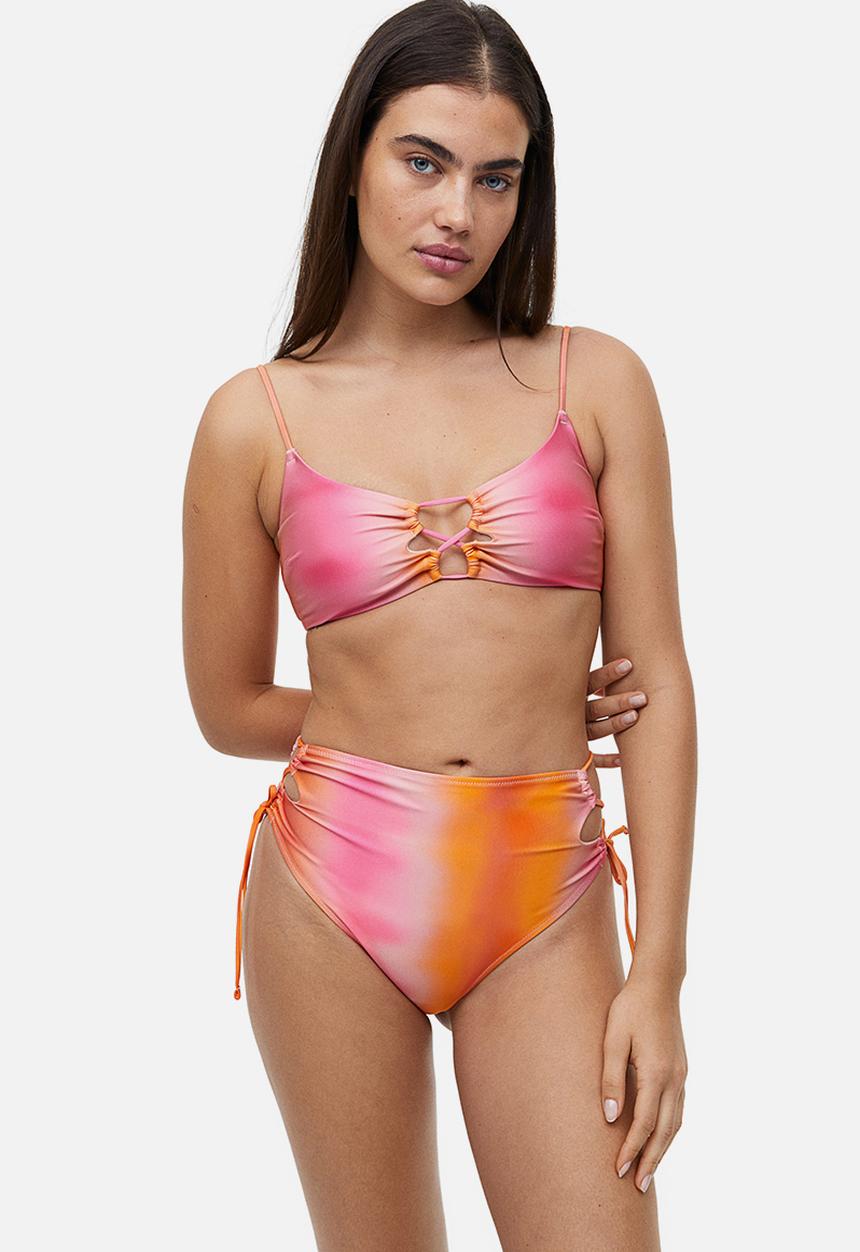 H&M - Padded bikini top - orange 