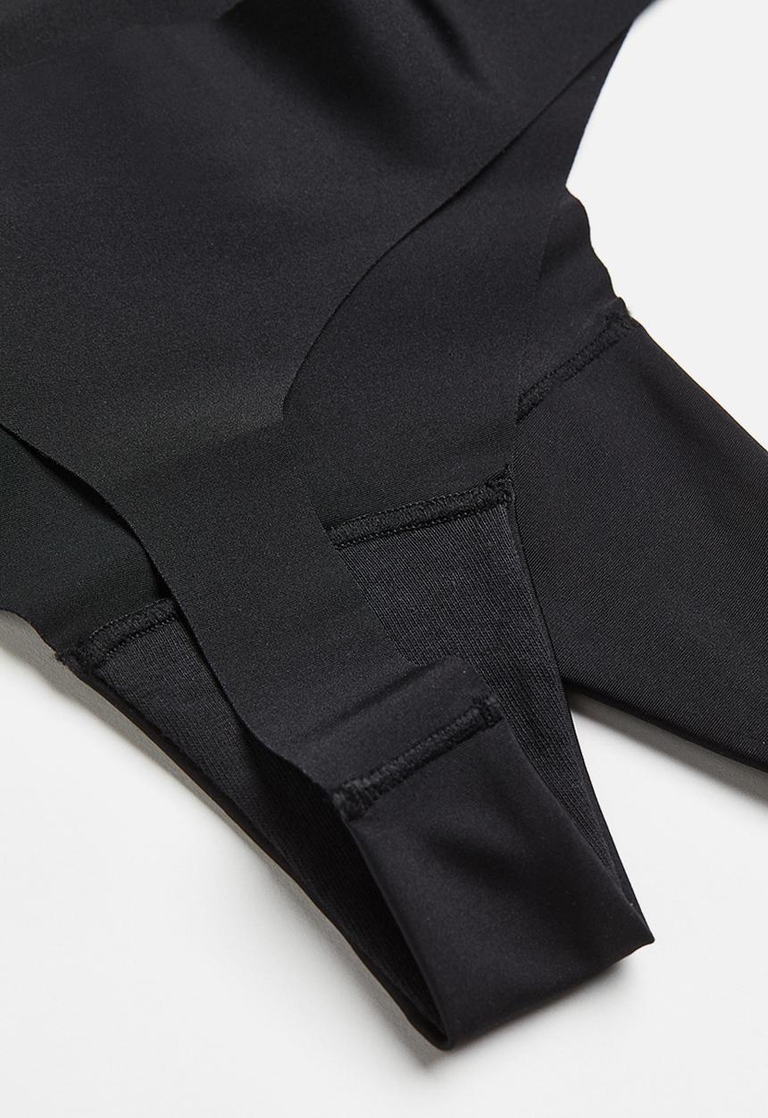 H&M - 4-Pack invisible thong briefs - black