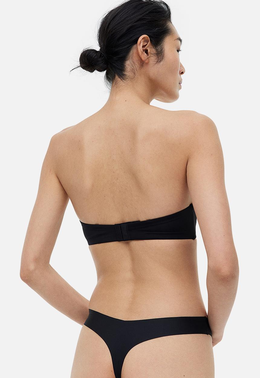 H&M - 4-Pack invisible thong briefs - black