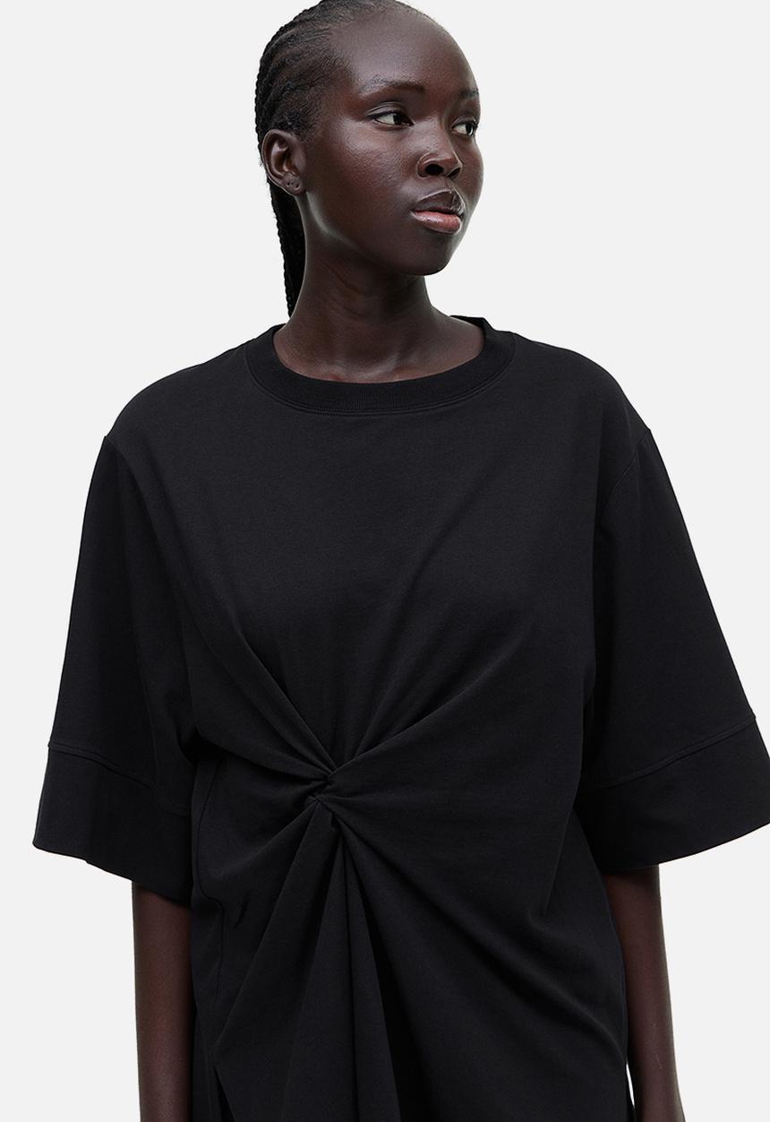 H&M - Oversized knot-detail top - black