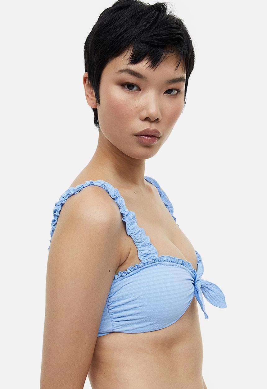 H&M - Padded bikini top - light blue