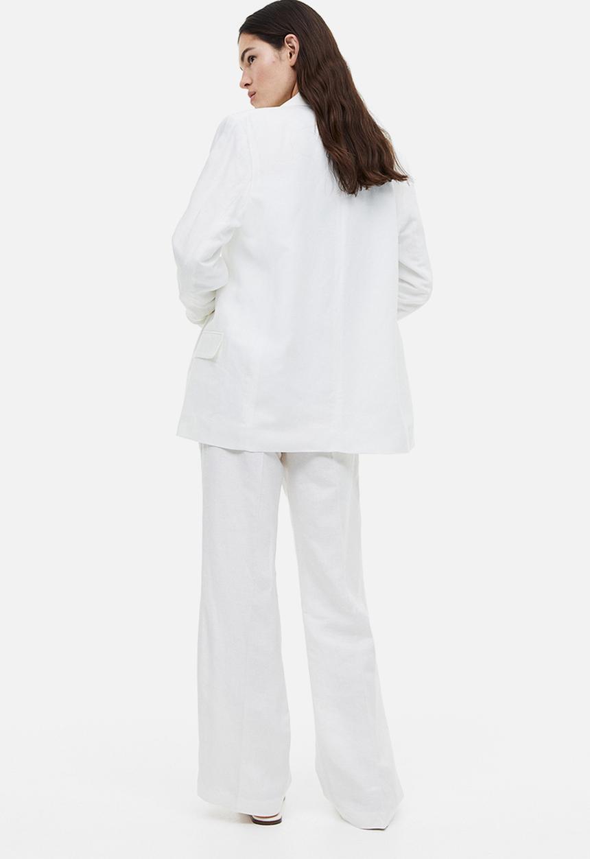 H&M - Double-breasted blazer - white