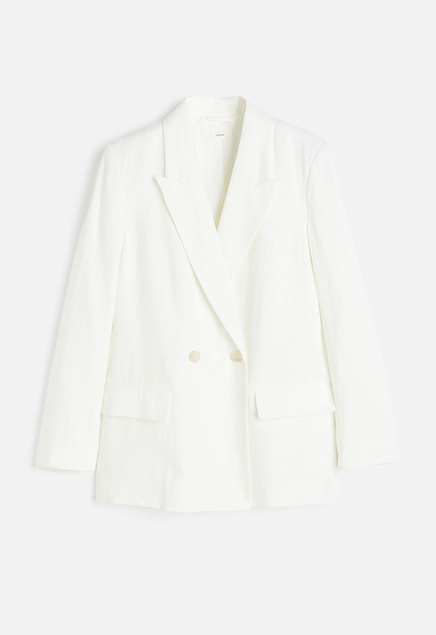 H&M - Double-breasted blazer - white