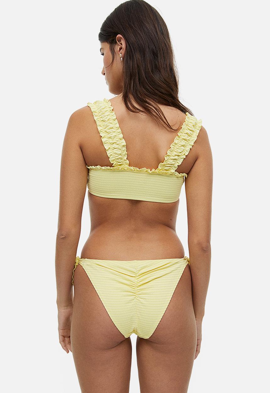 H&M - Padded bikini top - light yellow