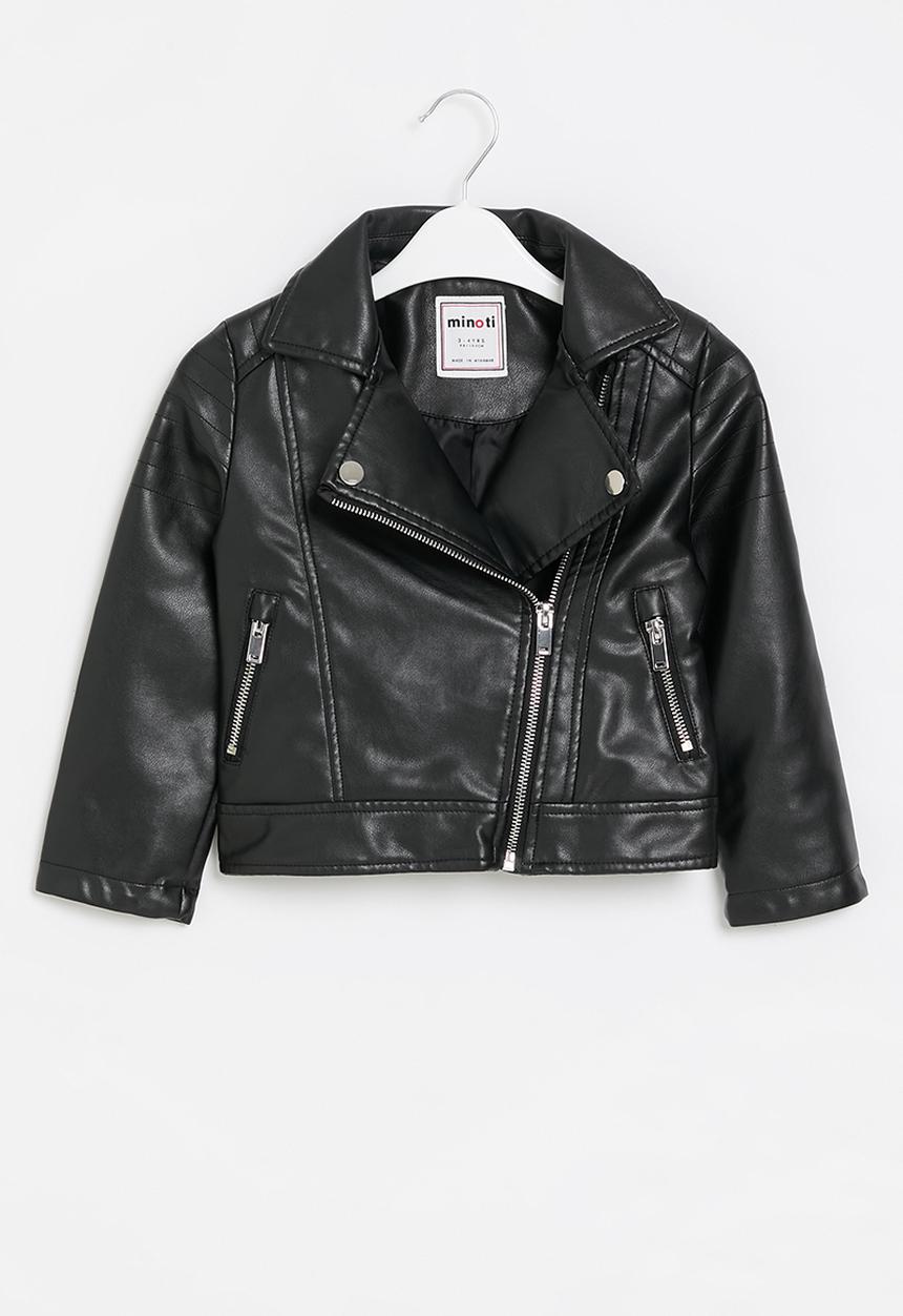 MINOTI - Pu biker jacket - black