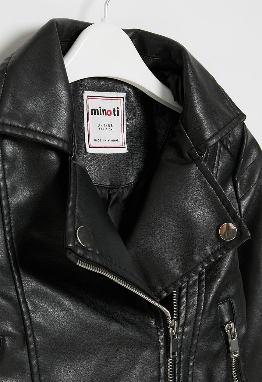 MINOTI - Pu biker jacket - black