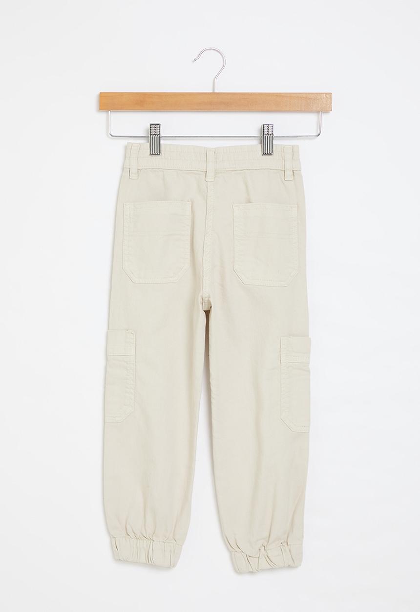 MINOTI - Girls basic twill combat pant - stone