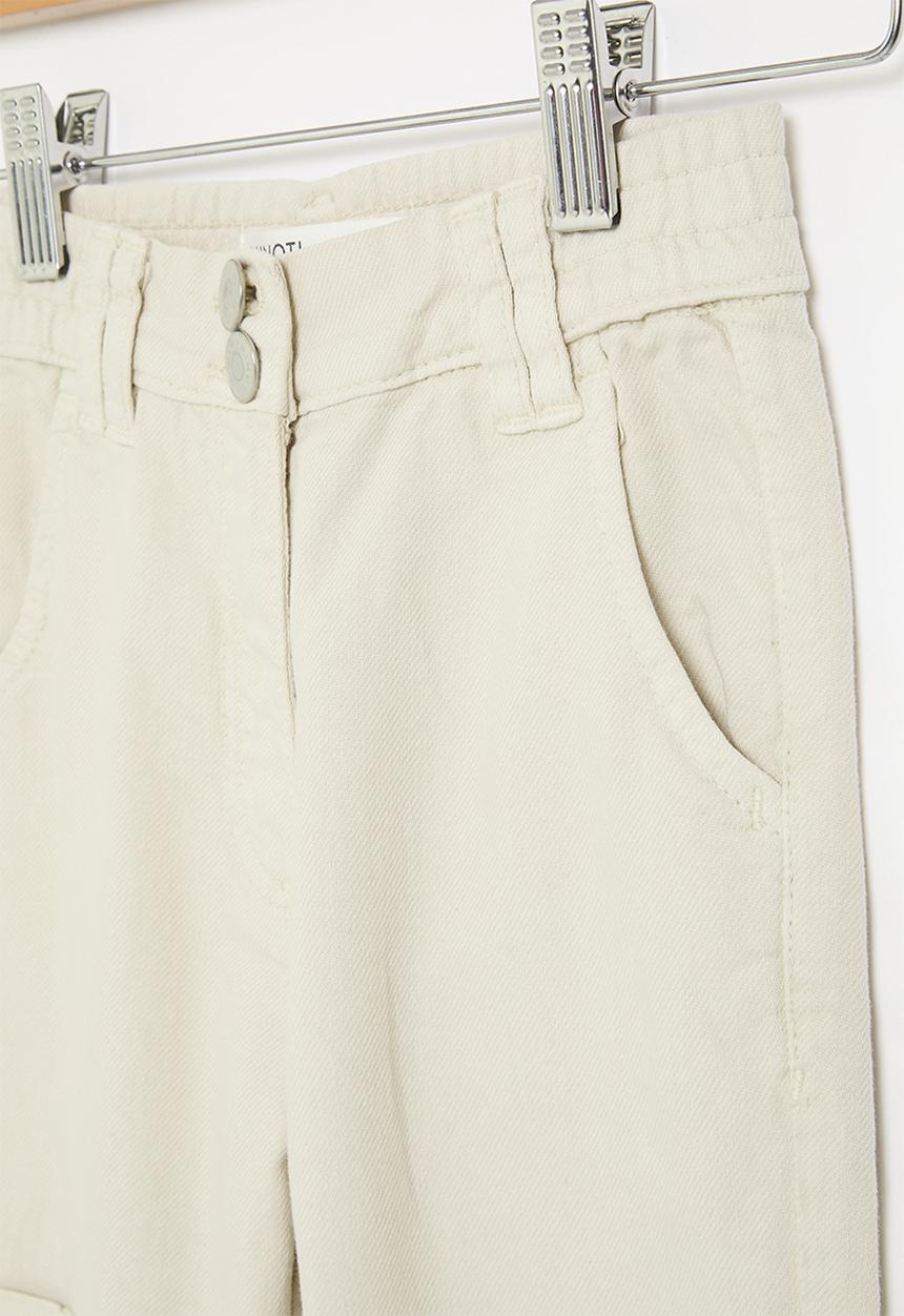 MINOTI - Girls basic twill combat pant - stone