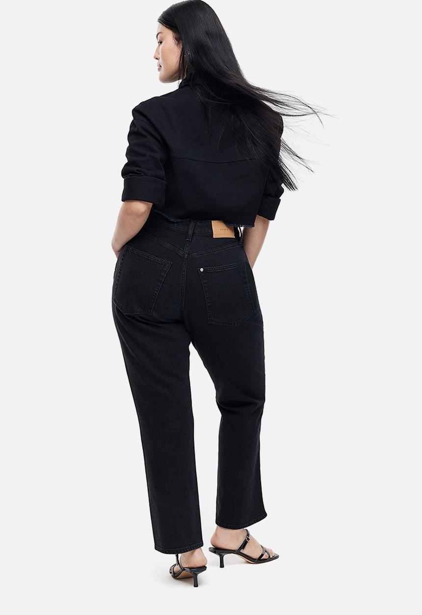 H&M - Curvy fit vintage mom ultra high jeans - black