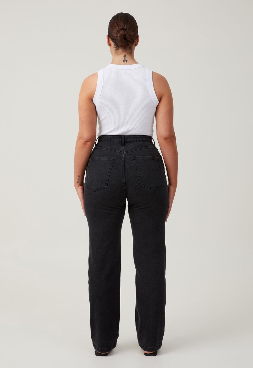 Cotton On - Curvy stretch straight jean - graphite black