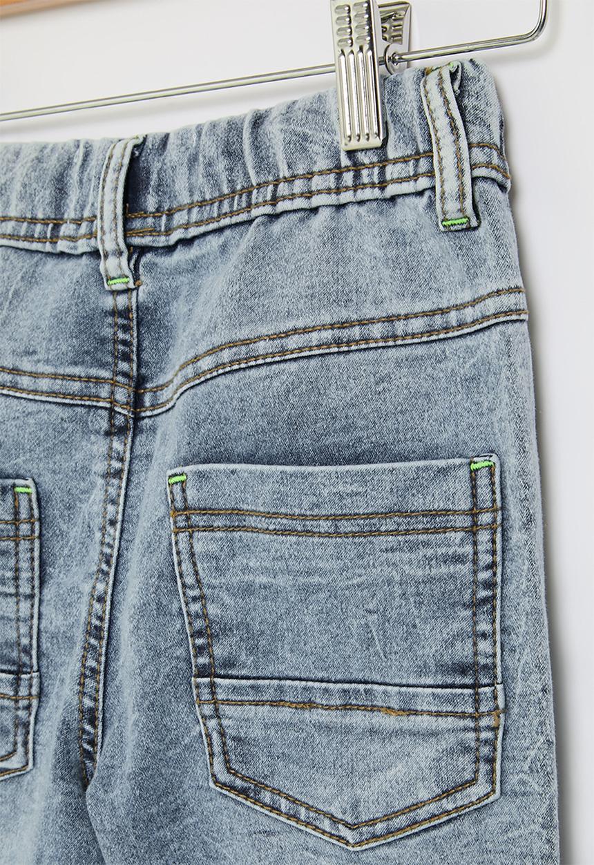 MINOTI - Boys basic knitted denim jean - light blue