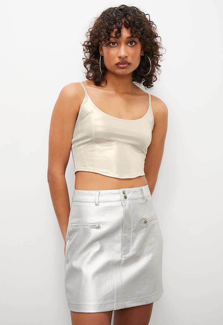 Blake - Metallic corset - champagne