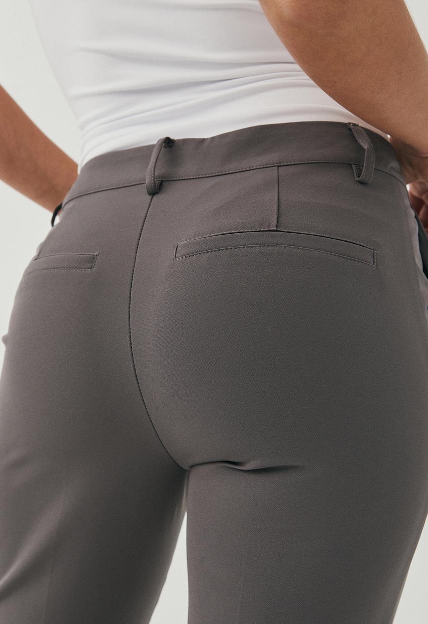 Supré  - Scarlett bootleg pant - chrome grey