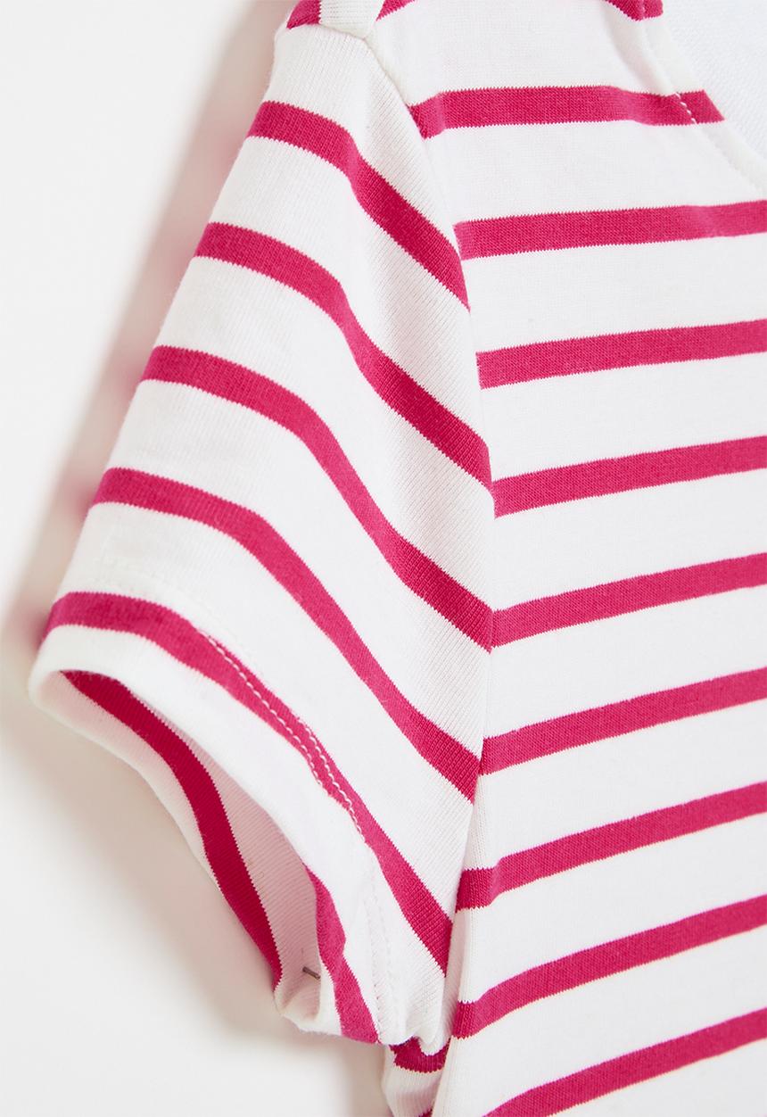 Superbalist - Stripe crop tee - red & milk