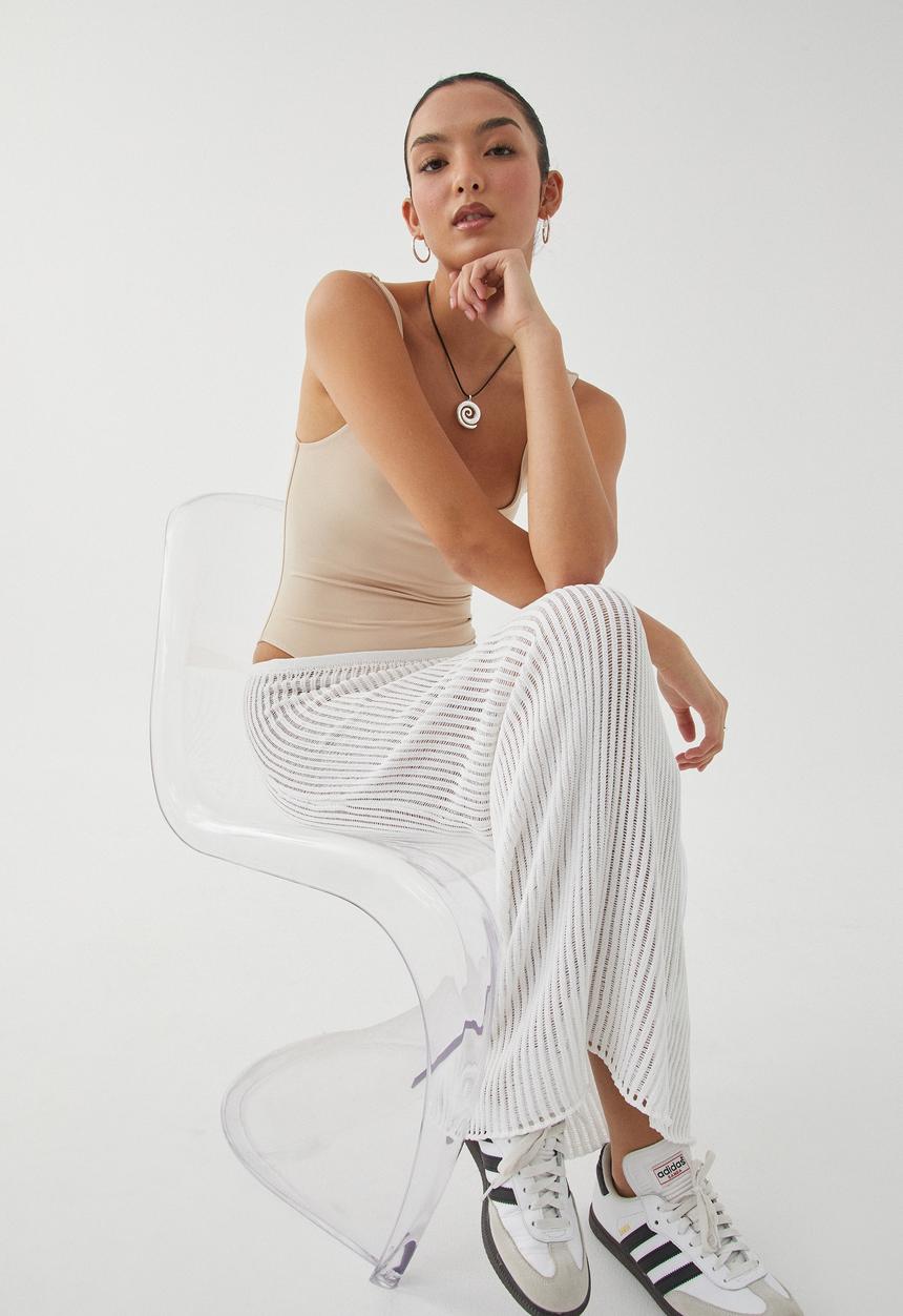 Supré  - Sara crochet maxi skirt - white