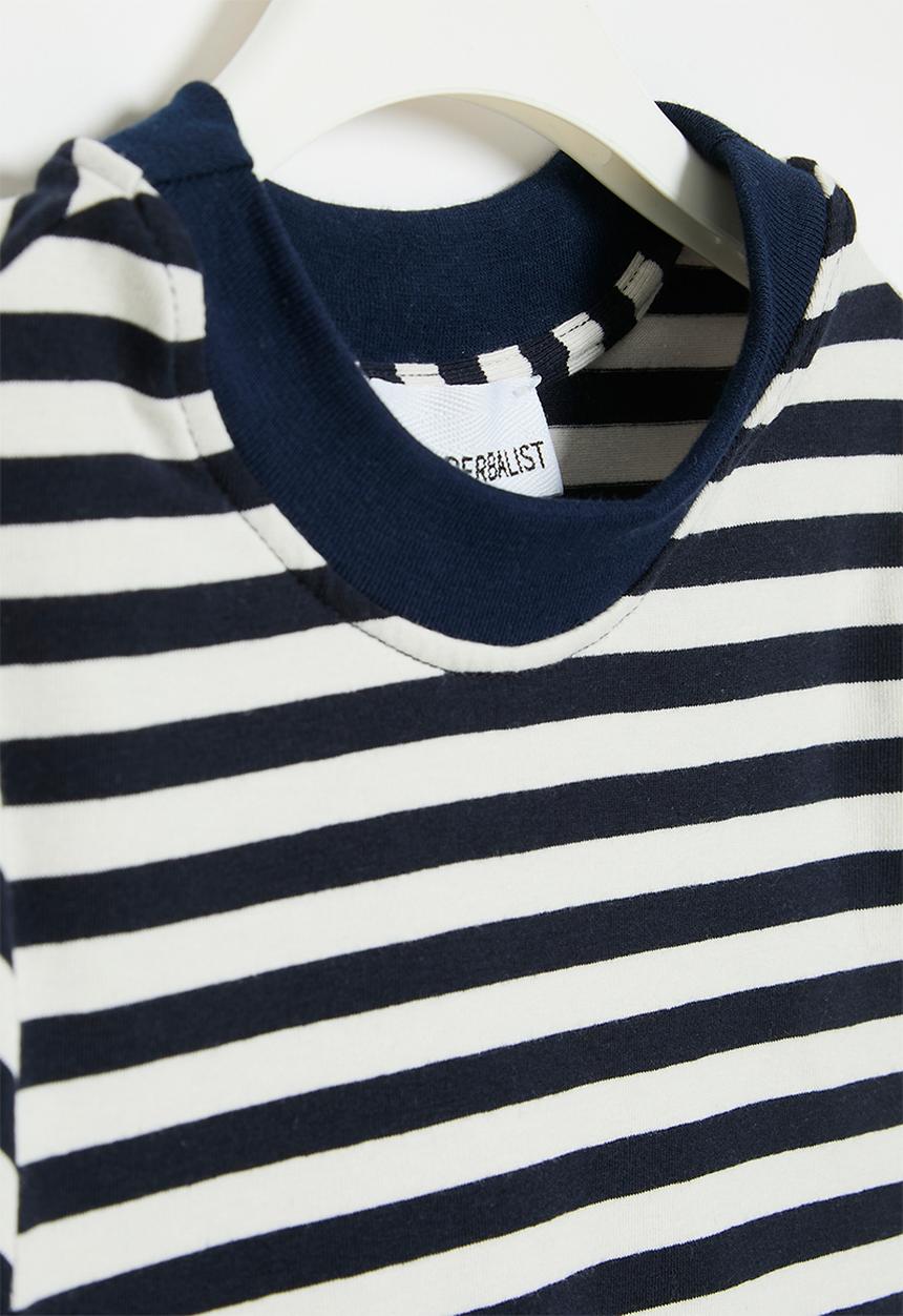 Superbalist - Stripe crop tee - navy & milk