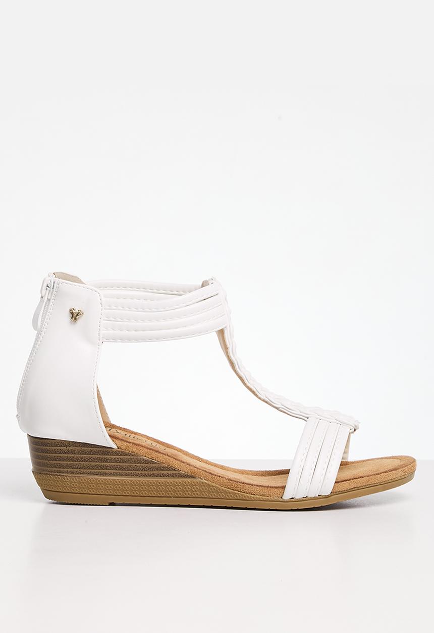 Butterfly Feet - Linah 2 wedge heel - white