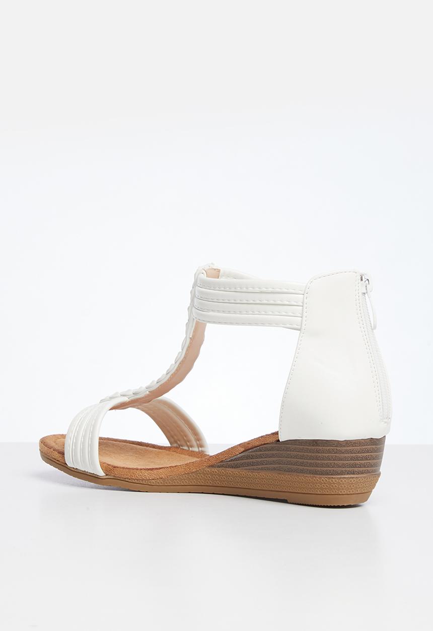 Butterfly Feet - Linah 2 wedge heel - white